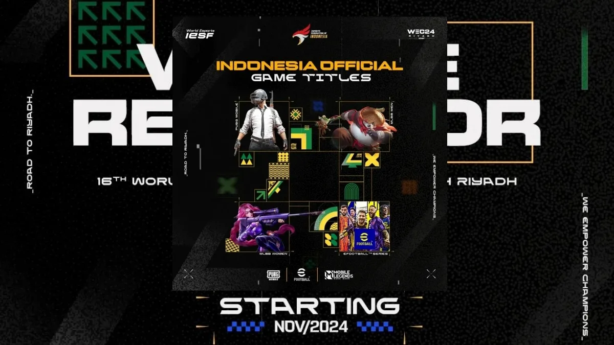 Timnas Esports Indonesia Kirim 4 Nomor Game Untuk IESF WEC 2024 Riyadh