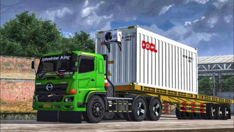 livery mod bussid hino 500 trailer kontainer