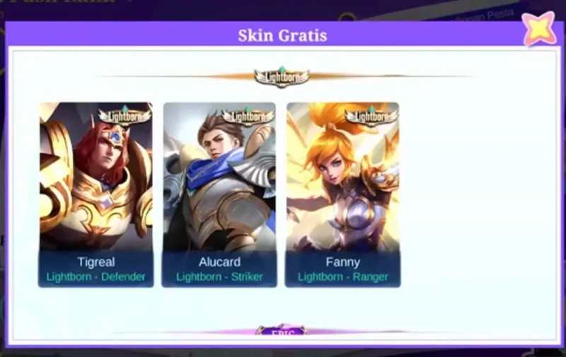 Mobile Legends event Trial Skin Gratis | SPIN Media