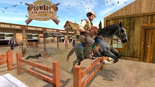 Western-cowboy-gun-shooting-fighter-open-world | rekomendasi game cowboy android