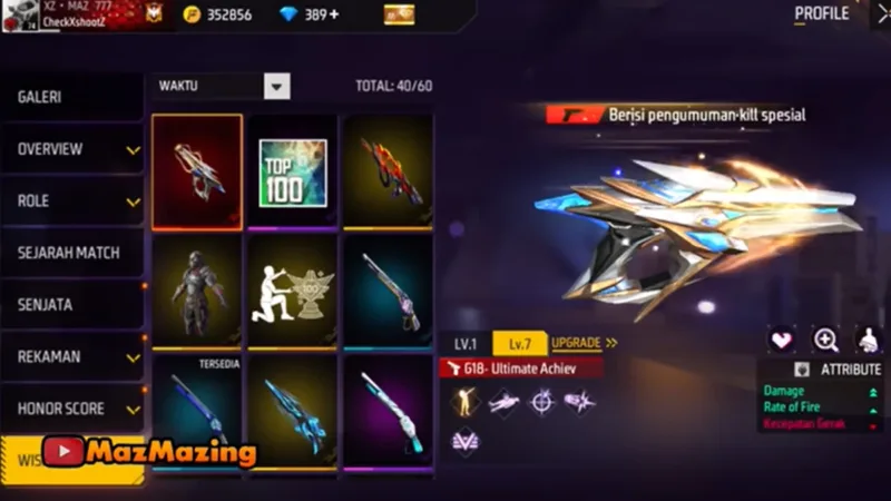 Tampilan Evo Gun G18