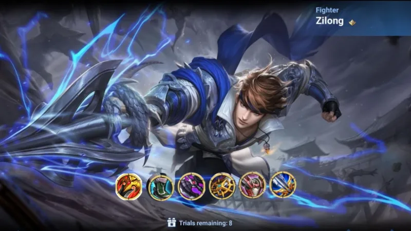Build Zilong Honof of Kings Terbaik