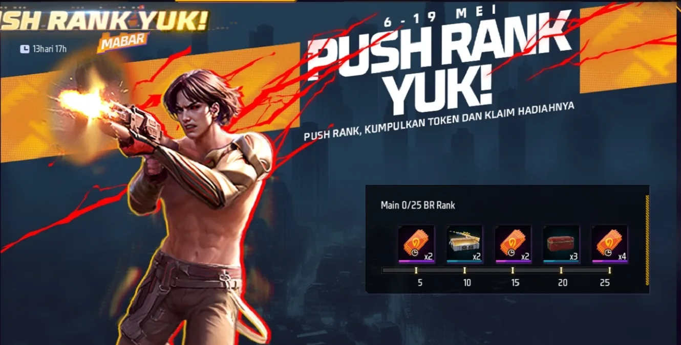 Garena Hadirkan Event Free Fire Push Rank Yuk, Apakah Hadiahnya Worth It? 3 Garena Hadirkan Event Free Fire Push Rank Yuk, Apakah Hadiahnya Worth It?