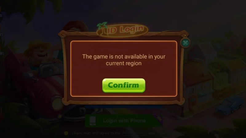 The game is not available in your current region 