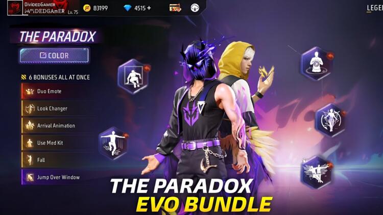 Kode Redeem Ff Bundle Paradox