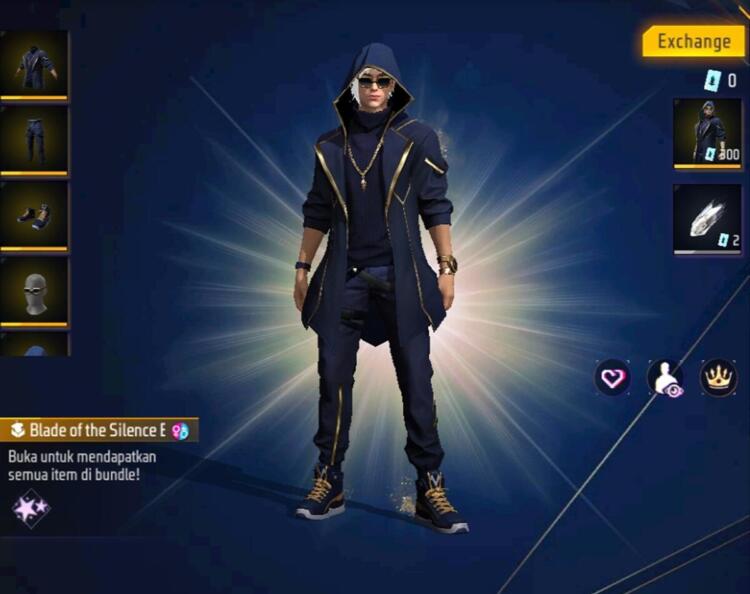 Free Fire Bundle Blade Of Silence | Garena