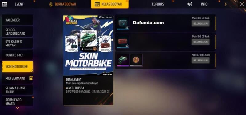 Event FF 2024 Skin Motorbike | Garena