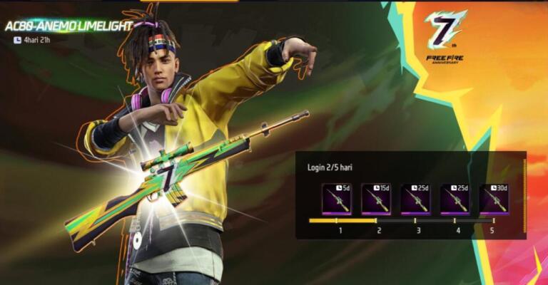 Cara Mendapatkan AC80 Anemo Limelight Spesial Ulang Tahun Free Fire