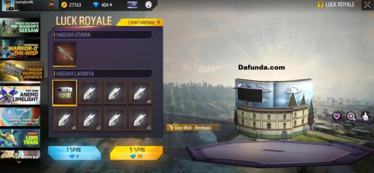 Tips Mendapatkan Gloo Wall Bermuda Flashback di Luck Royale Terbaru Free Fire 8 Tips Mendapatkan Gloo Wall Bermuda Flashback di Luck Royale Terbaru Free Fire