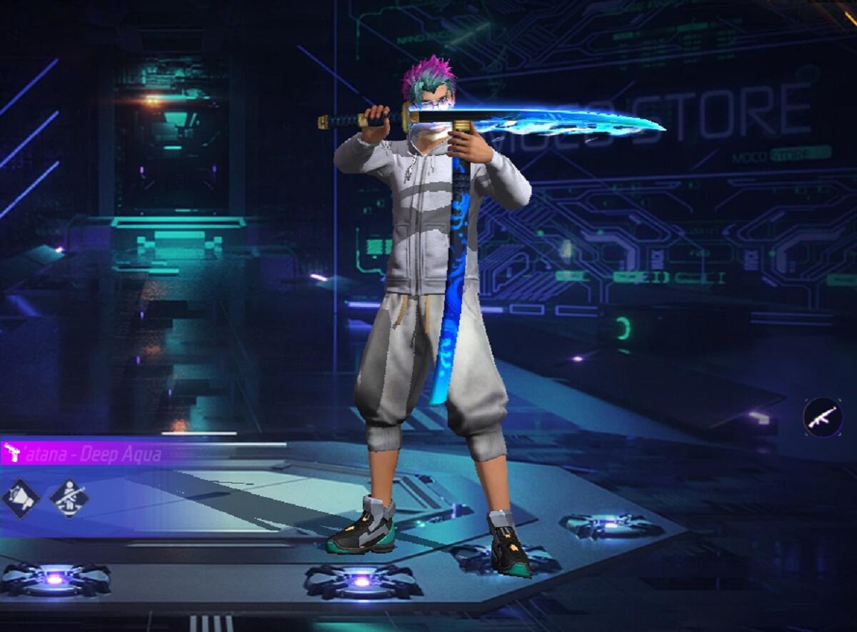 Free Fire Katana Deep Aqua | Garena