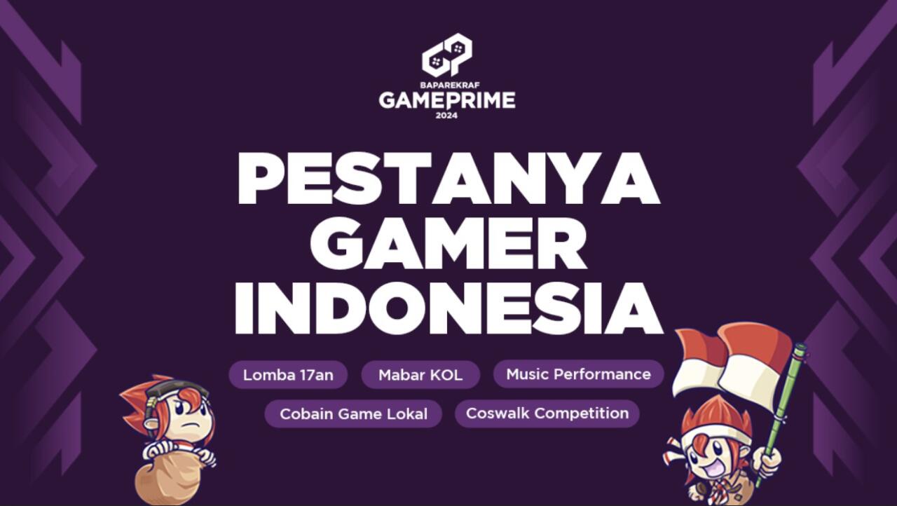 Baparekraf Game Prime 2024 Segera Digelar dengan Mengusung Tema “Pestanya Gamer Indonesia” 1 Baparekfraf Game Prime 2024