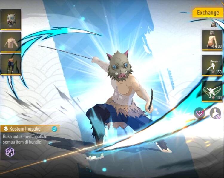 Bundle Free Fire Inosuke | Garena