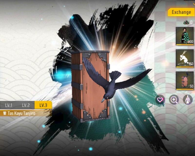 Free Fire Tas Kayu Tanjiro | Garena