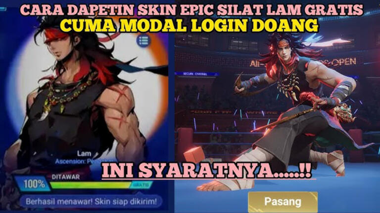 Cara Mendapatkan Skin Lam Tema Silat Gratis di Honor of Kings (HoK)