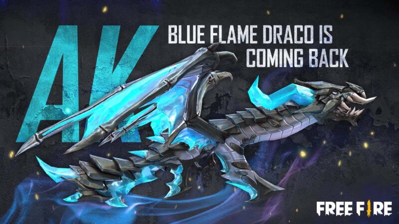 Blue Flame Draco | skin senjata free fire terbaik