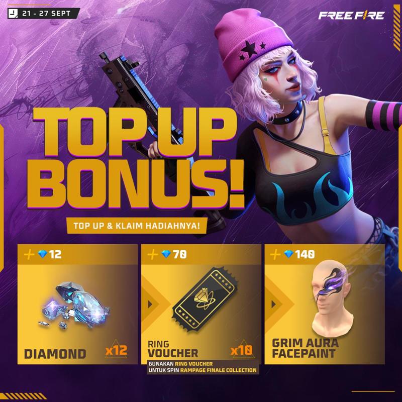 Event FF 2024 Bonus Top Up 21-27 September | Garena