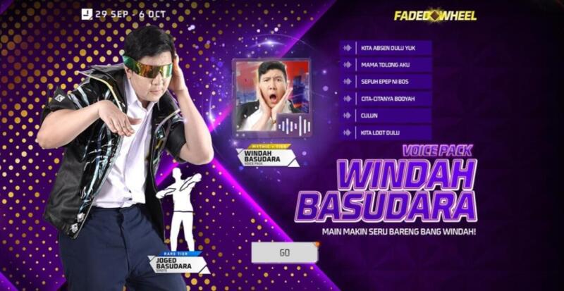 Event FF 2024 Faded Wheel Voice Pack Windah Basudara | Garena