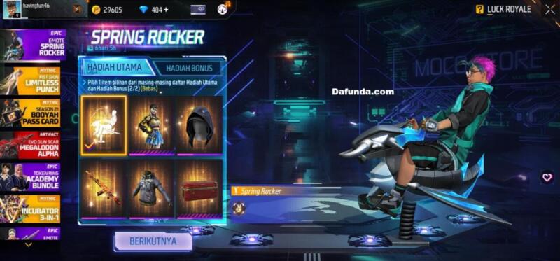 Free Fire Emote Spring Rocker | Garena