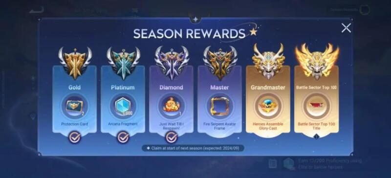 Honor Of Kings Season 6 Rank Reset Rewards