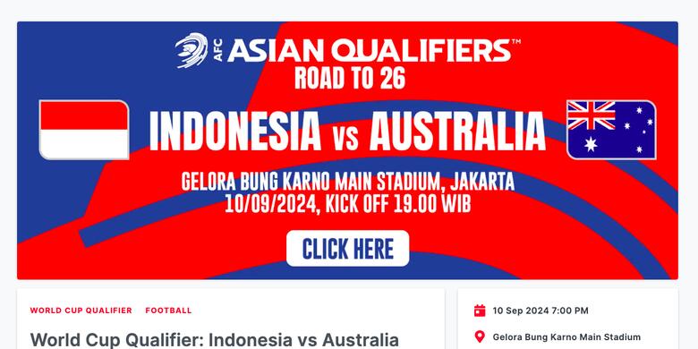 Link Live Streaming Indonesia vs Australia | Kompas.com