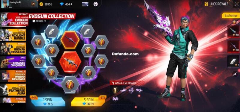 FF Evo Gun AN94 Evil Howler | Garena