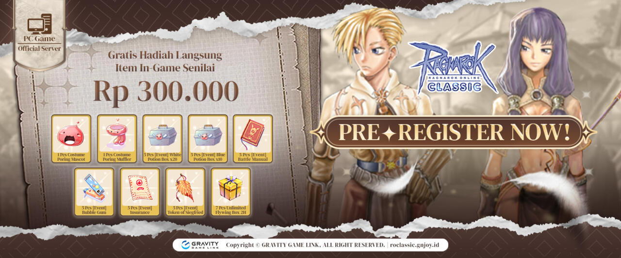 Pra-Registrasi Game Legendaris Ragnarok Classic Dibuka