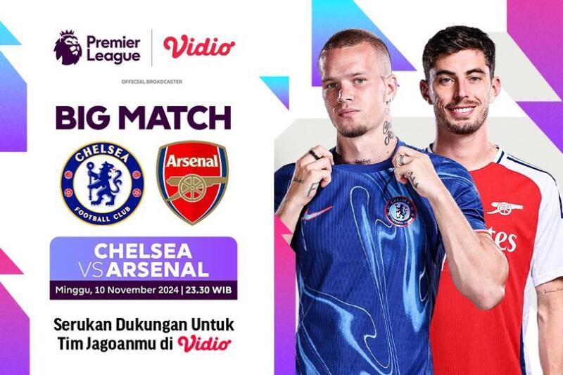 Link live streaming Chelsea vs Arsenal 2024/25 | Vidio.com