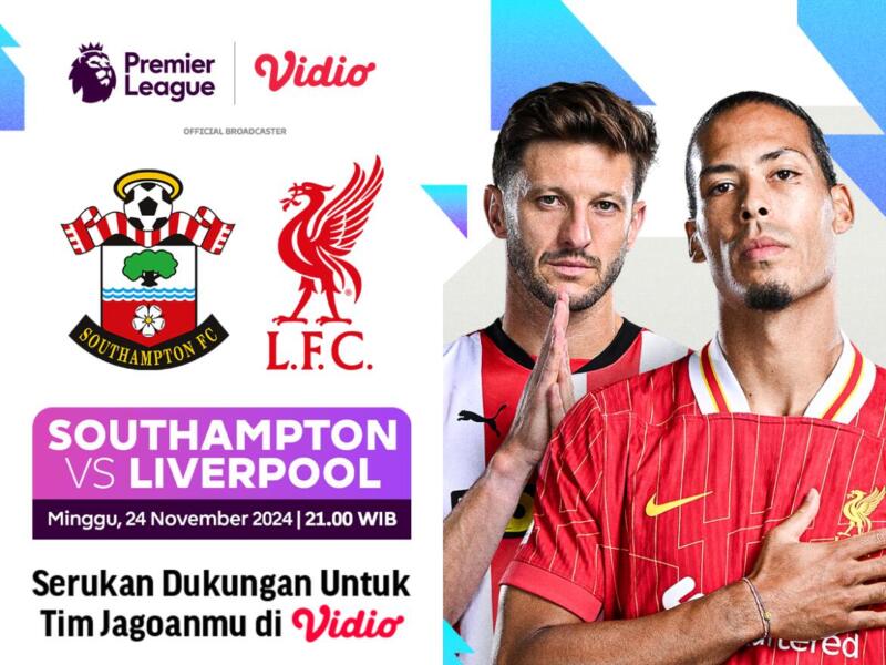 Link live streaming Southampton vs Liverpool Premier League 2024 | Vidio.com