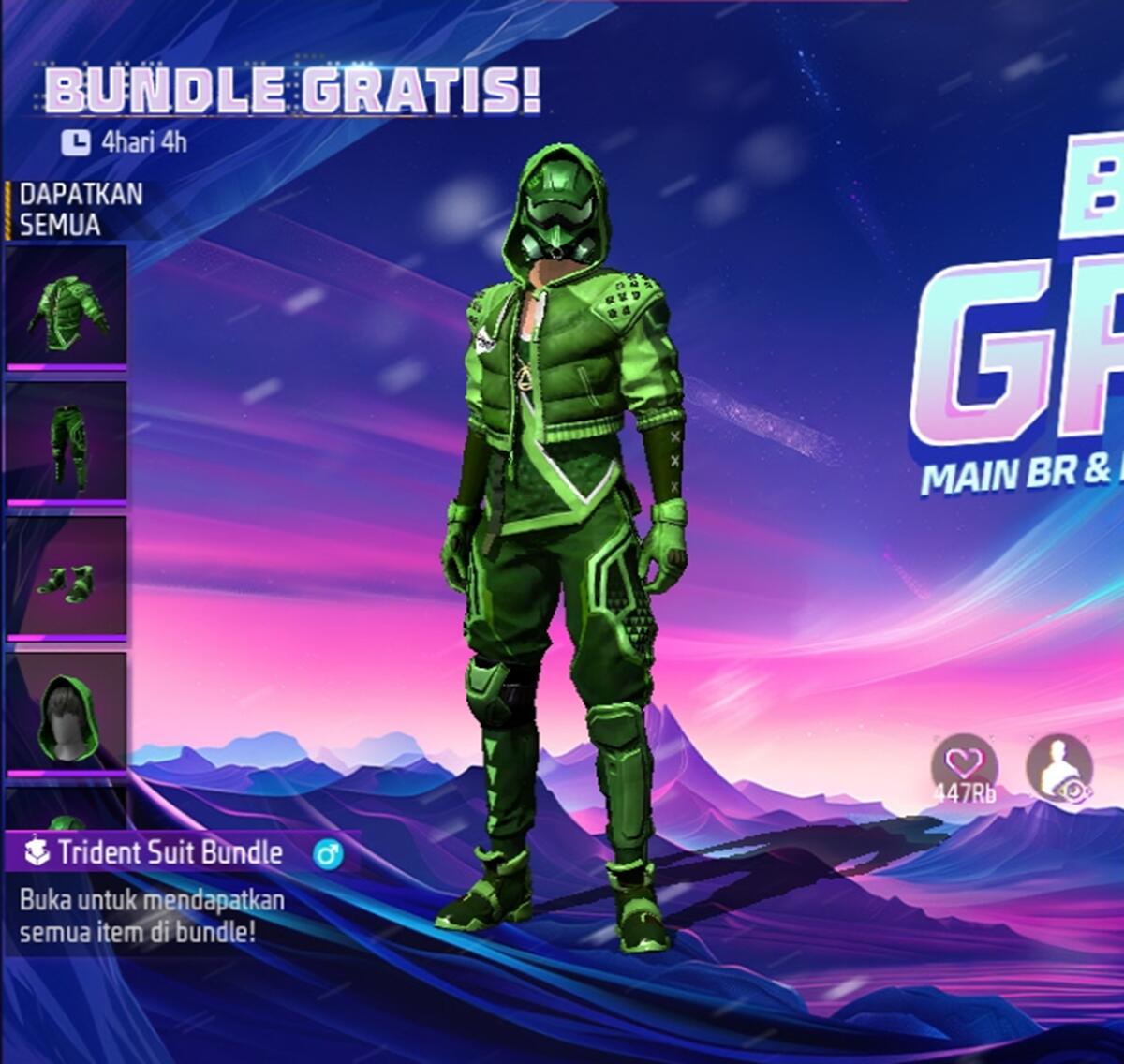 Free Fire Bundle Trident Suit | Garena