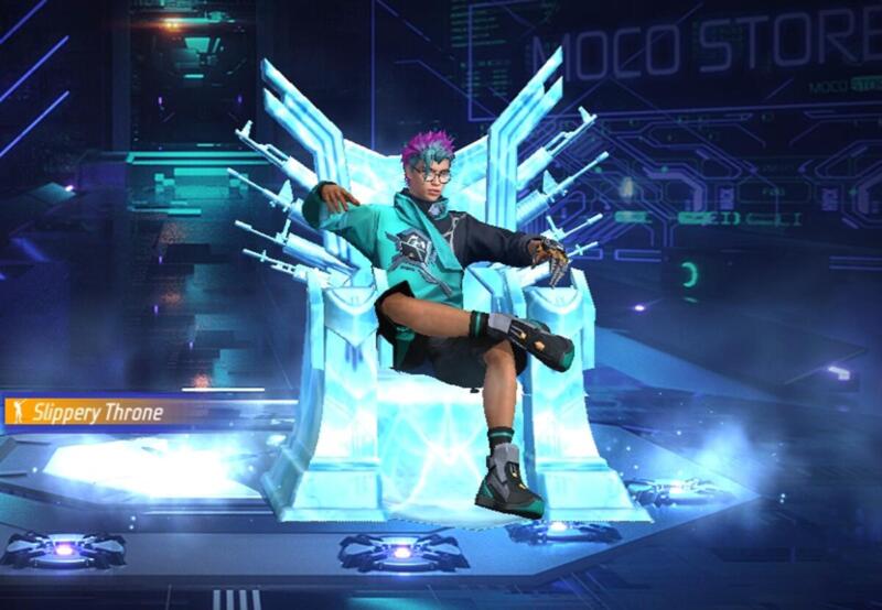 Free Fire Emote Slippery Throne Garena