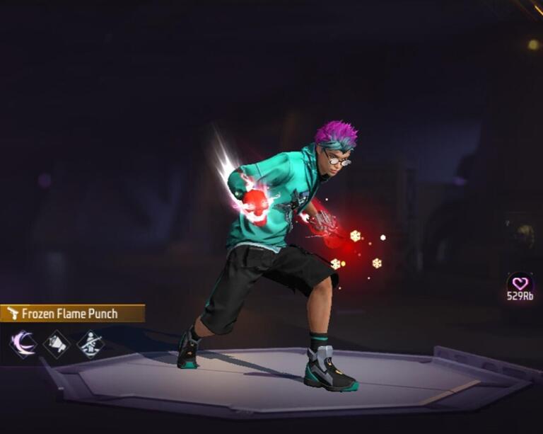 Free Fire Fist Skin Frozen Flame Punch | Garena