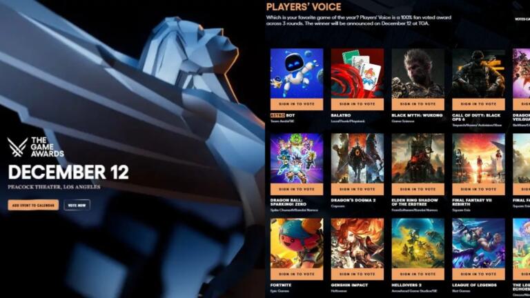 Nominasi Player’s Voice The Game Awards 2024