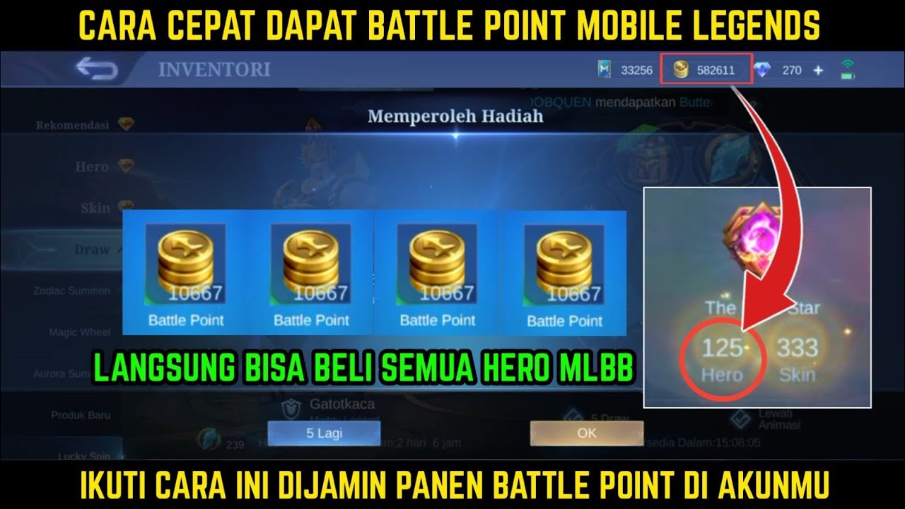 Cara Cepat Mendapatkan Battle Point Mobile Legends