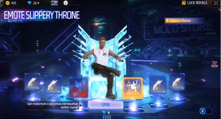 Cara Mendapatkan Emote Slippery Throne Ff 1