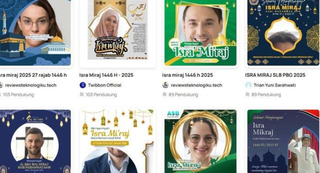 30 Link Twibbon Isra Miraj 1446 H Tahun 2025