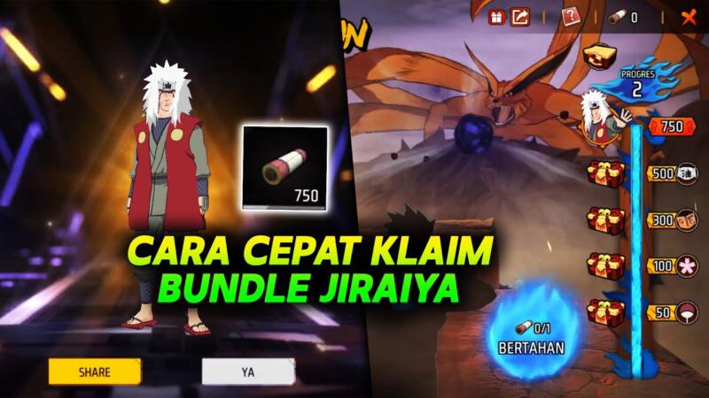 Cara Mendapatkan Bundle Jiraiya Ff Gratis 1