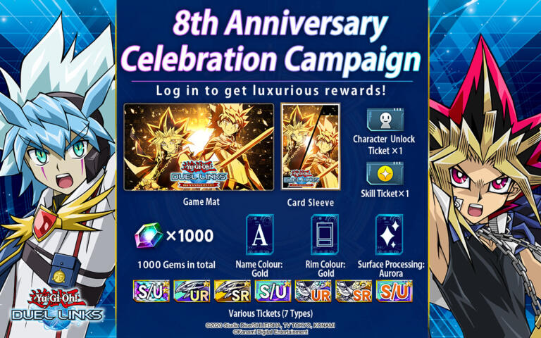 YU-GI-OH! DUEL LINKS Rayakan 8 Tahun Perilisan dengan Beberapa Kejutan