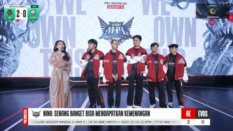 Hasil Alter Ego vs EVOS MPL ID S15 Week 2