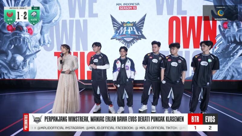 Hasil BTR vs EVOS Esports MPL ID S15 Week 2