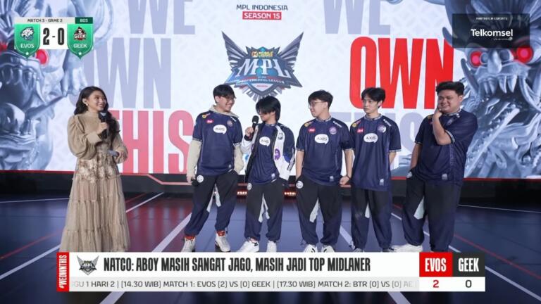 Hasil MPL ID S15 EVOS vs Geek Fam, Sang Macan Meraung