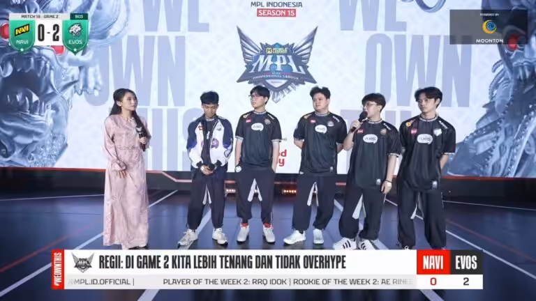 Hasil Laga MPL ID S15 NAVI vs EVOS Esports
