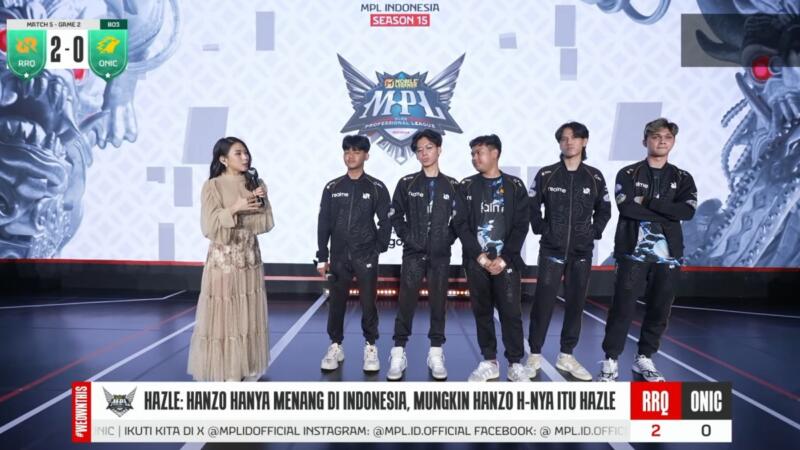 Hasil RRQ vs Fnatic ONIC MPL ID S15