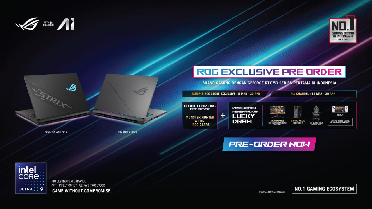 ASUS ROG Umumkan Tanggal Pre-Order Laptop GeForce RTX 50 Series Mereka