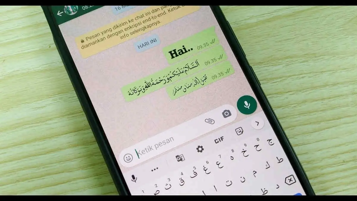 Cara Membuat Tulisan Arab di WhatsApp Tanpa Aplikasi 1 Image: Istimewa