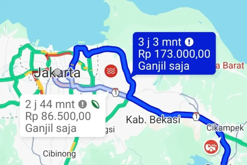 Cara Menghitung Tarif Tol di Google Maps