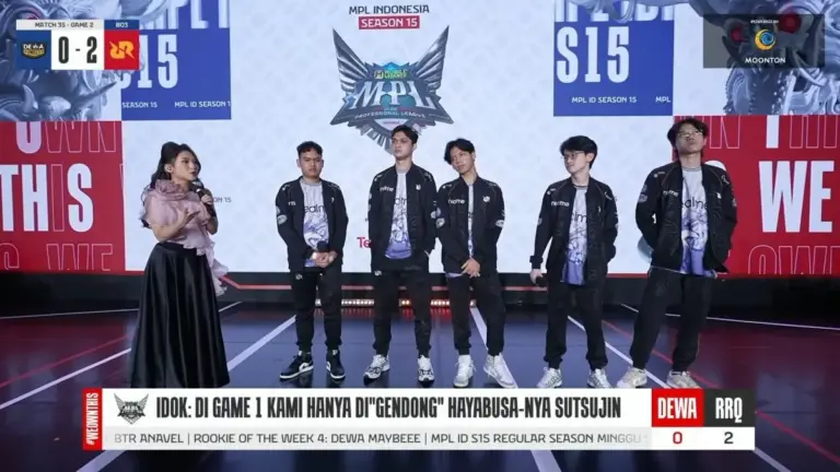 Hasil MPL ID S15 Dewa United Esports vs RRQ 12 Hasil MPL ID S15 Dewa United Esports vs RRQ