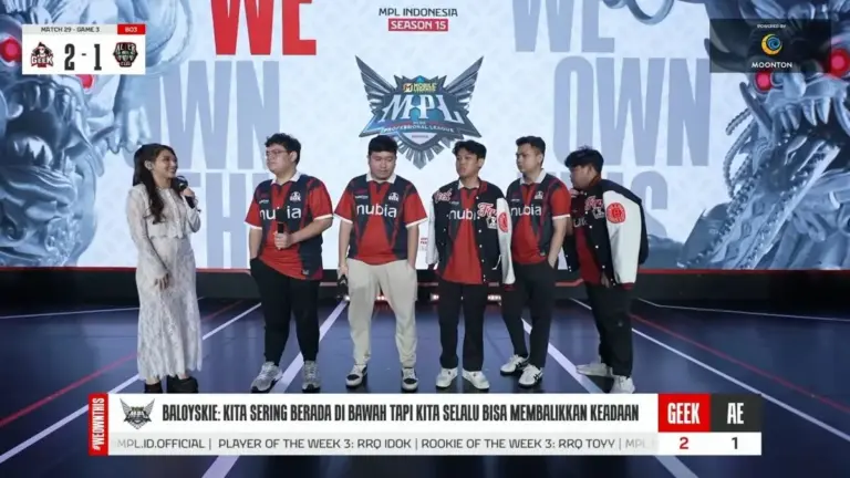 Hasil MPL ID S15 Geek Fam vs Alter Ego