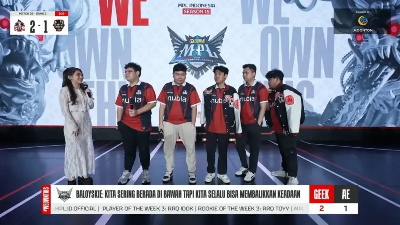 Hasil MPL ID S15 Geek Fam vs Alter Ego