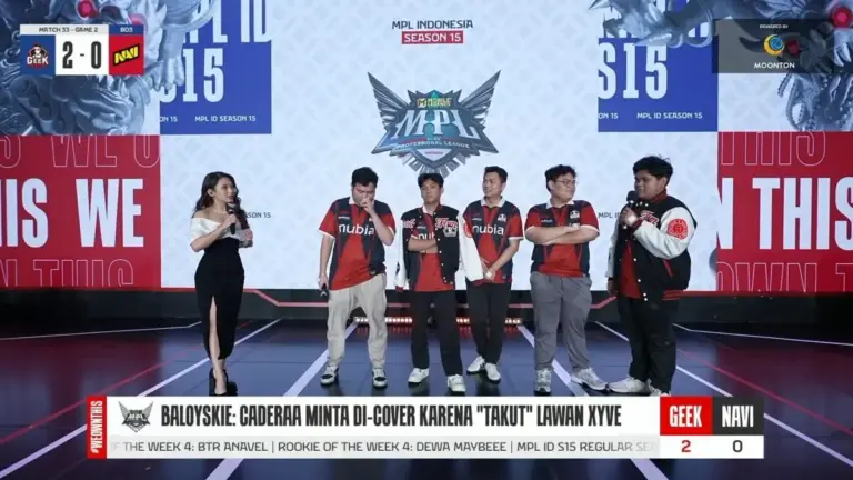 Hasil MPL ID Season 15 Geek Fam vs NAVI