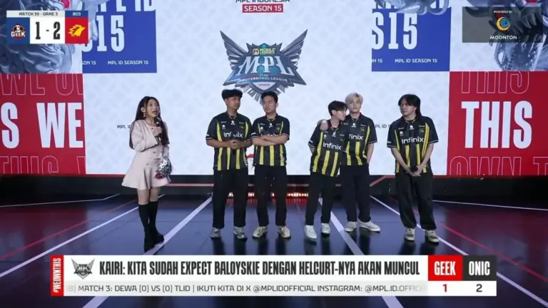 Hasil MPL ID Season 15 Geek Fam vs ONIC 6 Hasil MPL ID Season 15 Geek Fam vs ONIC